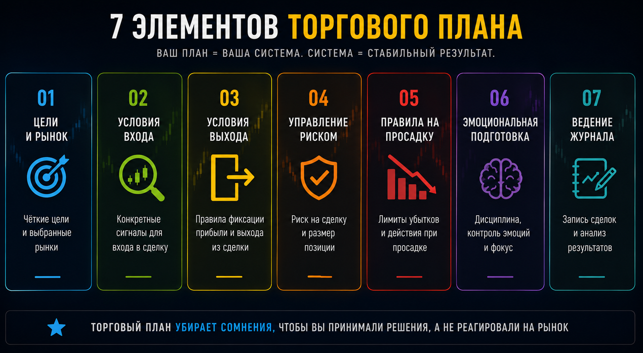 семь элементов торгового плана трейдера